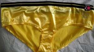 JOE BOXER Yellow Silky SATIN Sequin Hipster   XL  