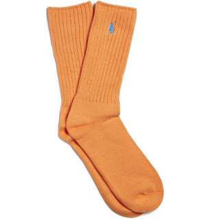  Accessories  Socks  Casual socks  Orange Ribbed Logo 