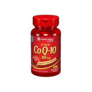  Q Sorb Co Q 10 30 mg. 30 mg. 100 Softgels Health 