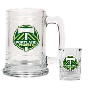  Portland Timbers Beer Mug & Shot Glass Set Sports 