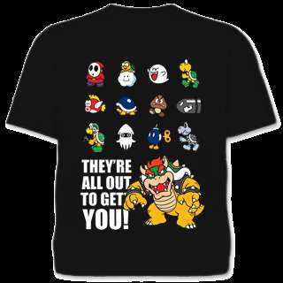 Super Mario Bösewichte Nintendo Shirt  
