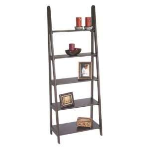   Office Star Espresso Collection Ladder Wood Bookcase