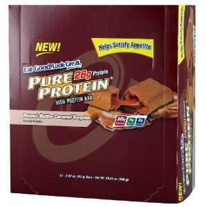  WWSN Pure Pro Bar Pb, Caramel, 12 Count Health & Personal 