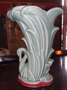 Sea Foam Green McCoy Swan Vase  