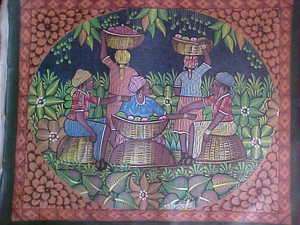 Haitian Painting by student of Saincilus 20 x 24  