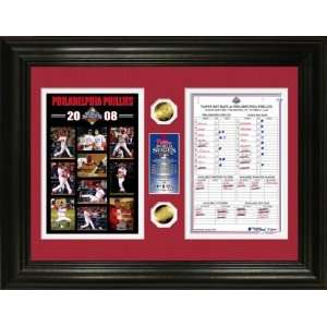  Phillies 2008 World Series Game 5 Line Up Card 24KT Gold 