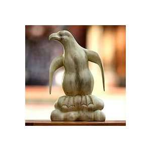  Wood statuette, Nesting Penguin