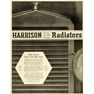 1919 Ad Harrison Shutter Controlled Hexagon Radiators Cooling System 
