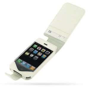  Apple iPhone Leather Flip Type Case (White) Cell Phones 