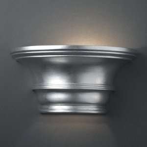 Ambiance Curved Concave Wall Sconce Finish White Crackle  