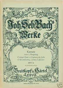 Bach Kantate zum 1. Pfingsttag   Klavierauszug + Chor  