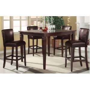   Bar Chairs with Brown Faux Leather #PD F21303,f11246