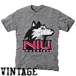 Northern Illinois Huskies Ash Distressed Logo Vintage Tri 