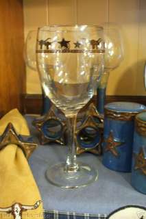 Western Decor Glassware Longhorn Dishes 15 1/2 Wine  
