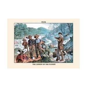    Puck Magazine The Lesson of the Floods 20x30 poster