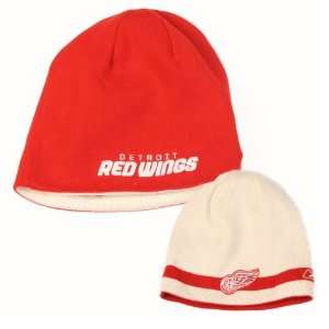  Detroit Red Wings Red / White Reversible Knit Beanie 