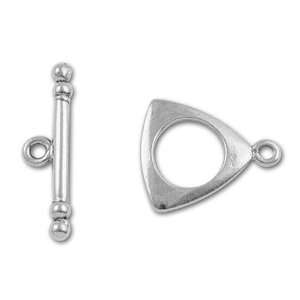  Silver Plated Round Triangle Toggle Clasp Arts, Crafts 