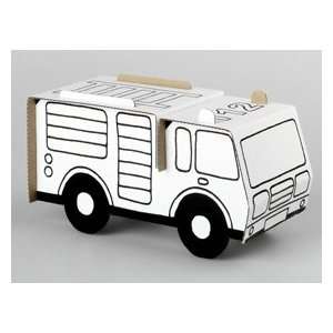   A1001X Decorate and Build Your Own Cardboard Fire Engine Toys & Games