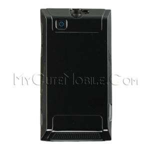 Verizon Motorola Devour A555 Case  Black TPU Skin Pouch  