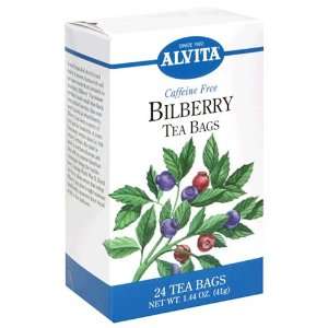  Alvita Tea Bags, Bilberry, Caffeine Free, 24 tea bags [1 