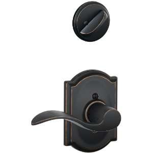 Schlage F94ACC716CAMRH Aged Bronze F Series Accent Lever Right Handed 