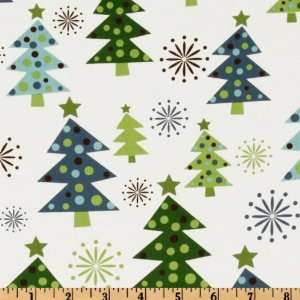  44 Wide O Tinsel Tree Frost/Green Fabric By The Yard 