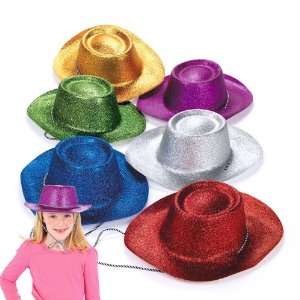  Child Glitter Cowboy Hats (1 dz) Toys & Games