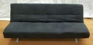 Your Zone 3176298 Mini Futon Sofa Lounger Bed Convertible Black Silver 