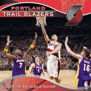  Portland Trail Blazers 2009 12 x 12 Team Wall Calendar 