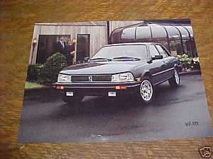 1985 Peugeot 505 STI Dealers Info Sheet  