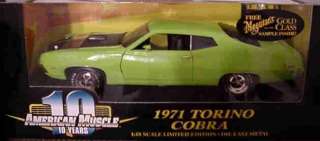 Ertl 118 1971 Ford Torino Lime Green  