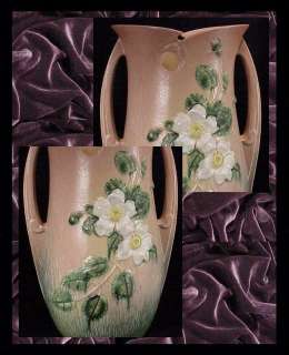 Roseville  White Rose Vase (992 15) c.1940s  