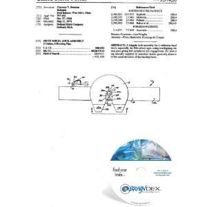    NEW Patent CD for FIFTH WHEEL LOCK ASSEMBLY 