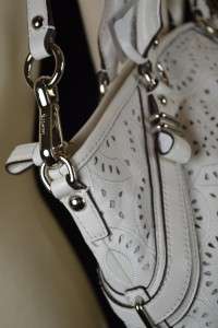 COACH NWT 16997 Madison Laser Op Art Parchment Leather Sophia Sateen 