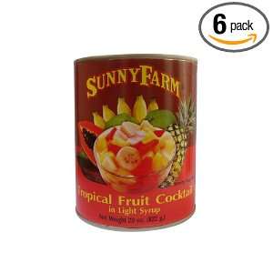 Sunny Farm Tropical Fruit Cocktail, 29 Ounce (Pack of 6)  