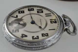   Hampden 17J 16s Pocket Watch No 108 Art Deco For Repair Race Track