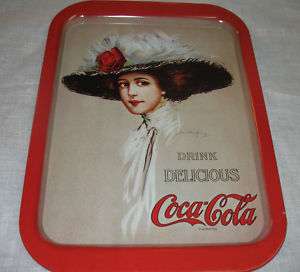 1909 Hamilton King Girl Repro Coca Cola Tray  