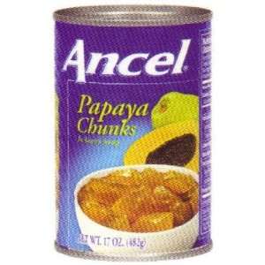 Ancel Papaya Chunks In Heavy Syrup 34 oz Grocery & Gourmet Food