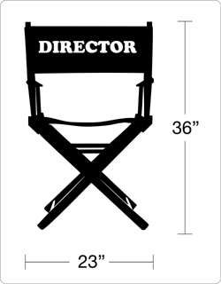 MOVIE DIRECTOR CHAIR   Wall Decal Sticker Theater Decor  