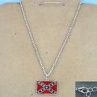 REBEL FLAG CONFEDERATE 18 CHARM NECKLACE NEW