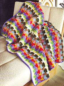 PRETTY Use Up Your Scraps Afghan/Crochet Pattern Instructions  