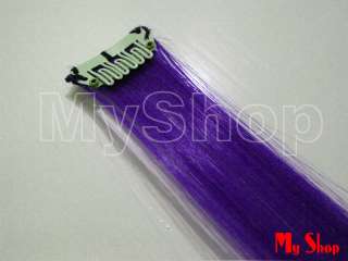 Colored Clip In On Hair Extensions 22 ~ 23 Synthetic can flat 
