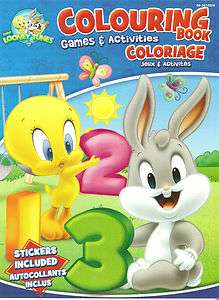 BABY LOONEY TUNES Colouring Games & Activities Book Including Stickers 