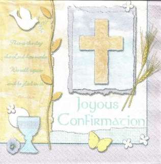 Each package of Religious Joyous Confirmation Napkins contains 16 3 