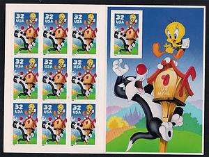 Sylvester and Tweety Sheet Mint NH US Stamps 3205  