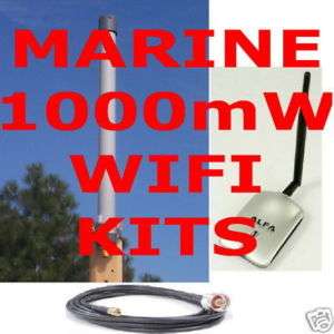 Marine RV 36dBm Omni USB WIFI Wireless Antenna 1000mW  