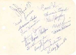 1950 Cleveland Browns World Champs Signed Album Pages  