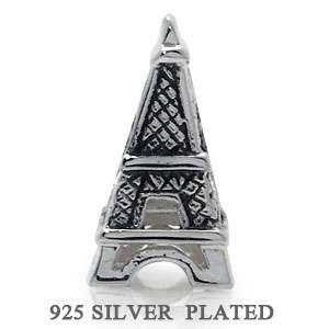 925 Silver Plated EIFFEL TOWER European Bead  