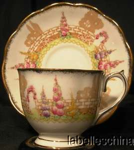   Albert Crown China Greenways Teacup and Saucer vintage tea cup  