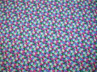 New Calico Purple Pink White Fabric BTY Quilting Floral  
